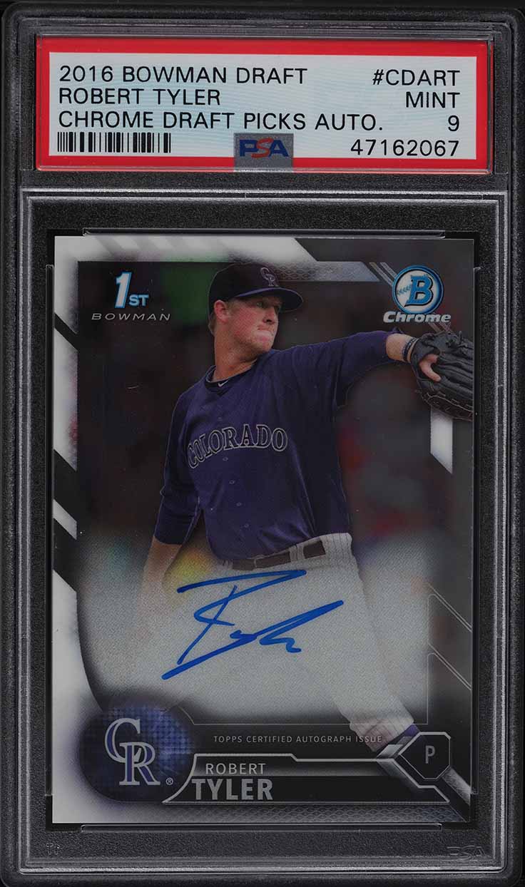 2016 Bowman Chrome Draft Picks Robert Tyler PROSPECT AUTO #CDA-RT PSA 9 MINT