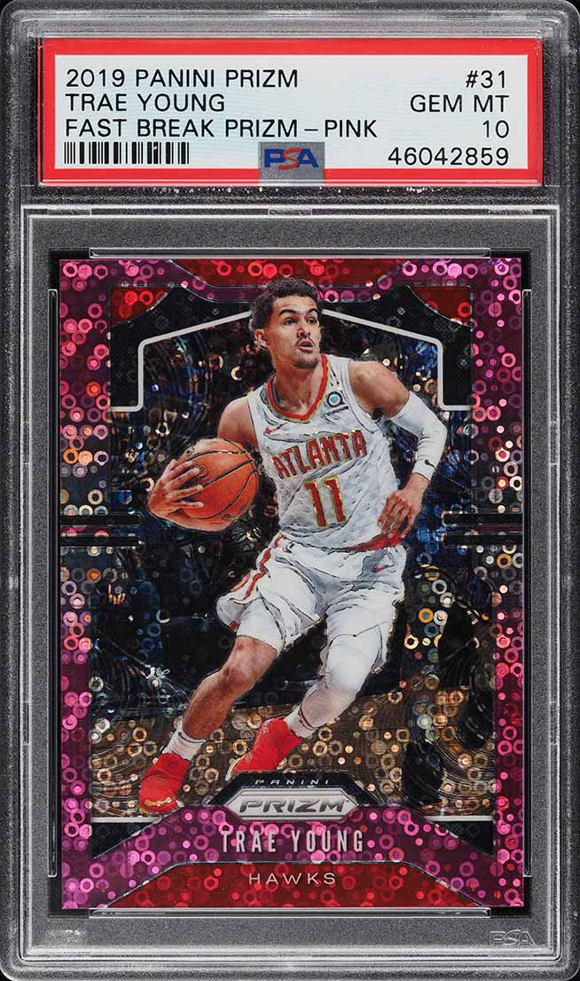 その他 2019 Optic Prizm NBA Trey Young PSA 10 2019 Panini Prizm Fast Break Pink Trae Young /50 #31 PSA 10 GEM