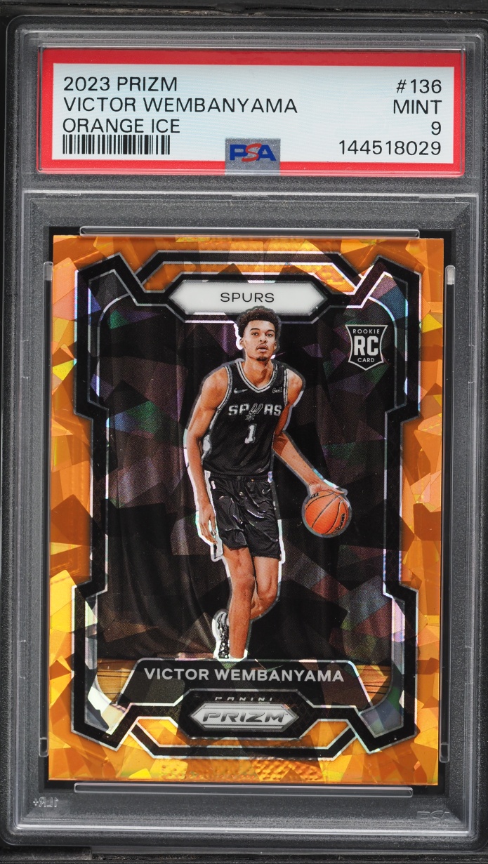 2023 Panini Prizm Orange Ice Victor Wembanyama ROOKIE #136 PSA 9 MINT