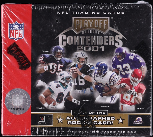 2001 Playoff Contenders Football Sealed Hobby Box, 16ct Packs Drew Brees Rookie?