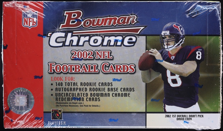 2002 Bowman Chrome Football Sealed Hobby Box, 18ct Packs Tom Brady Refractor?