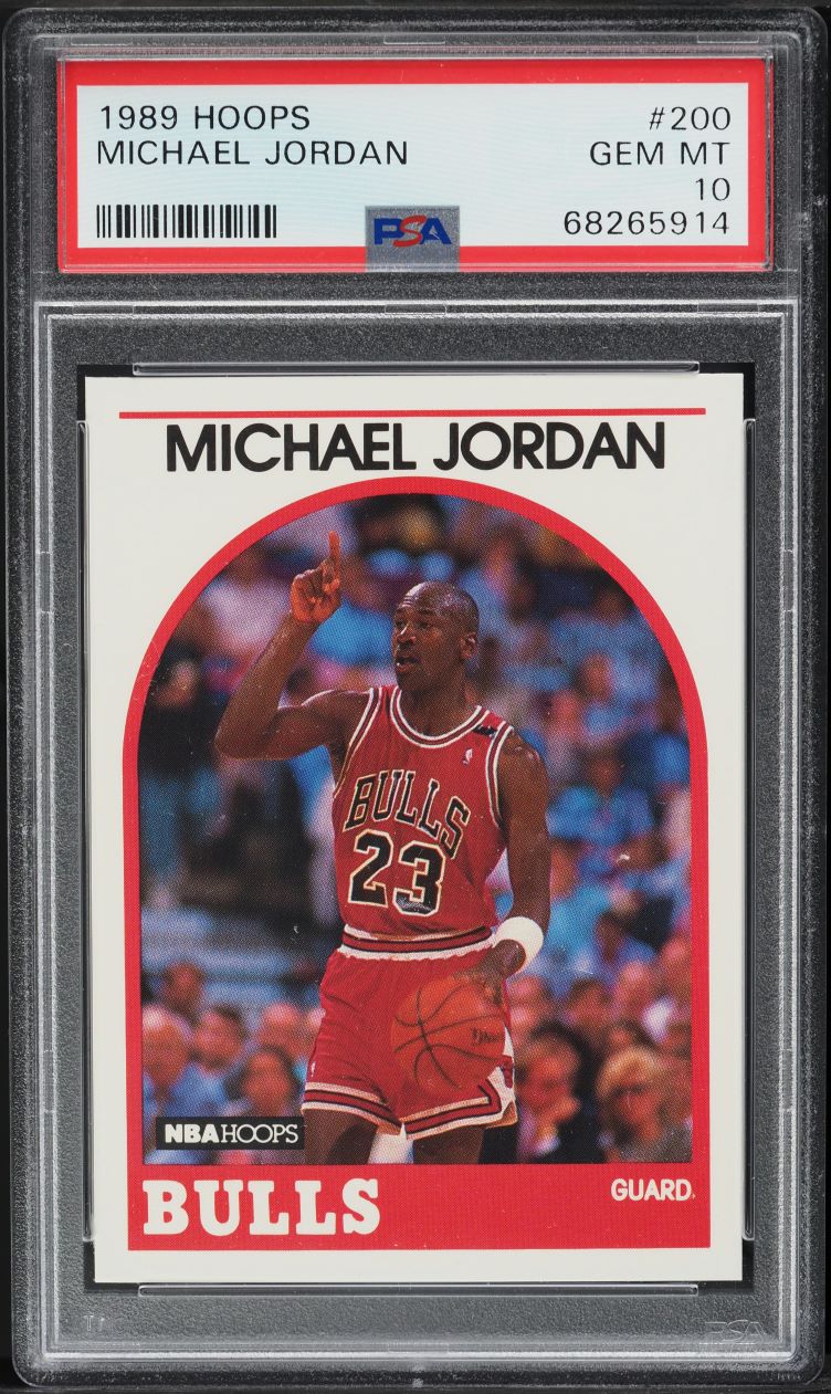 1989 Hoops Michael Jordan AUTO #200 JSA CGC 6 EXMT on