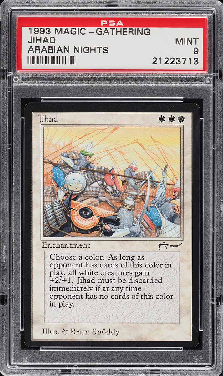 1993 Magic The Gathering MTG Arabian Nights Jihad PSA 9 MINT on