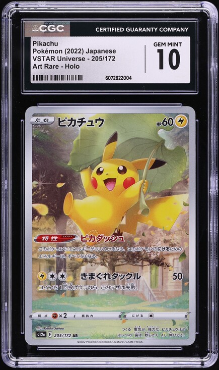 Pokémon Card Pikachu 205/172 AR Holo Rare - VSTAR Universe