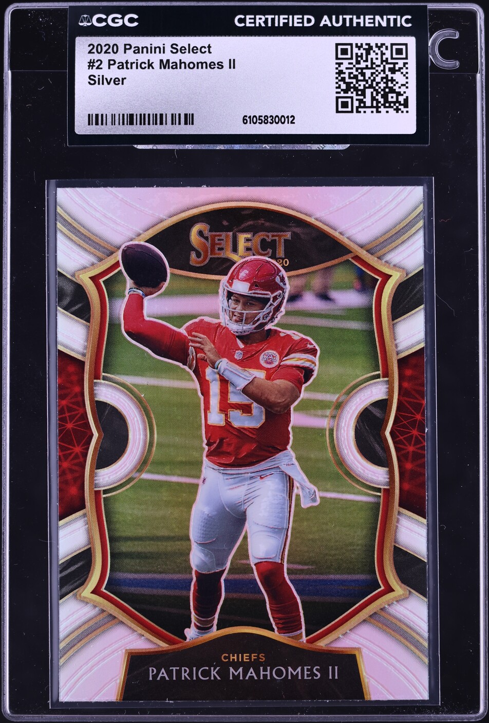 2020 Select Concourse Silver Prizm Patrick Mahomes II #2 CGC AUTH