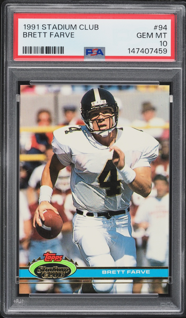 1991 Stadium Club Football Brett Favre ROOKIE #94 PSA 10 GEM MINT