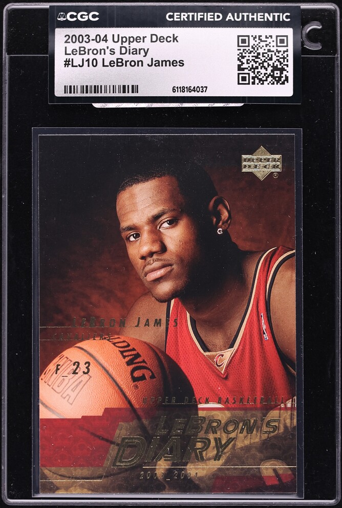 200 Upper Deck LeBron's Diary LeBron James ROOKIE #LJ10 CGC AUTH