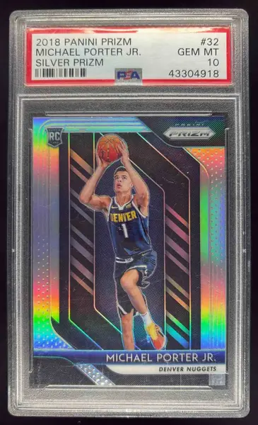 2018-19 Panini Prizm Prizms Silver #85 Larry Bird PSA 10 on