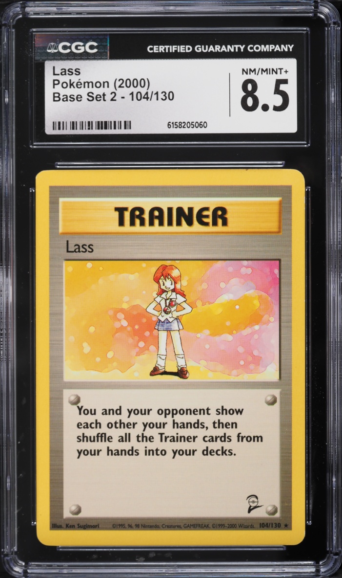 2000 Pokemon Base Set 2 Lass #104 CGC 8.5 NM-MT+