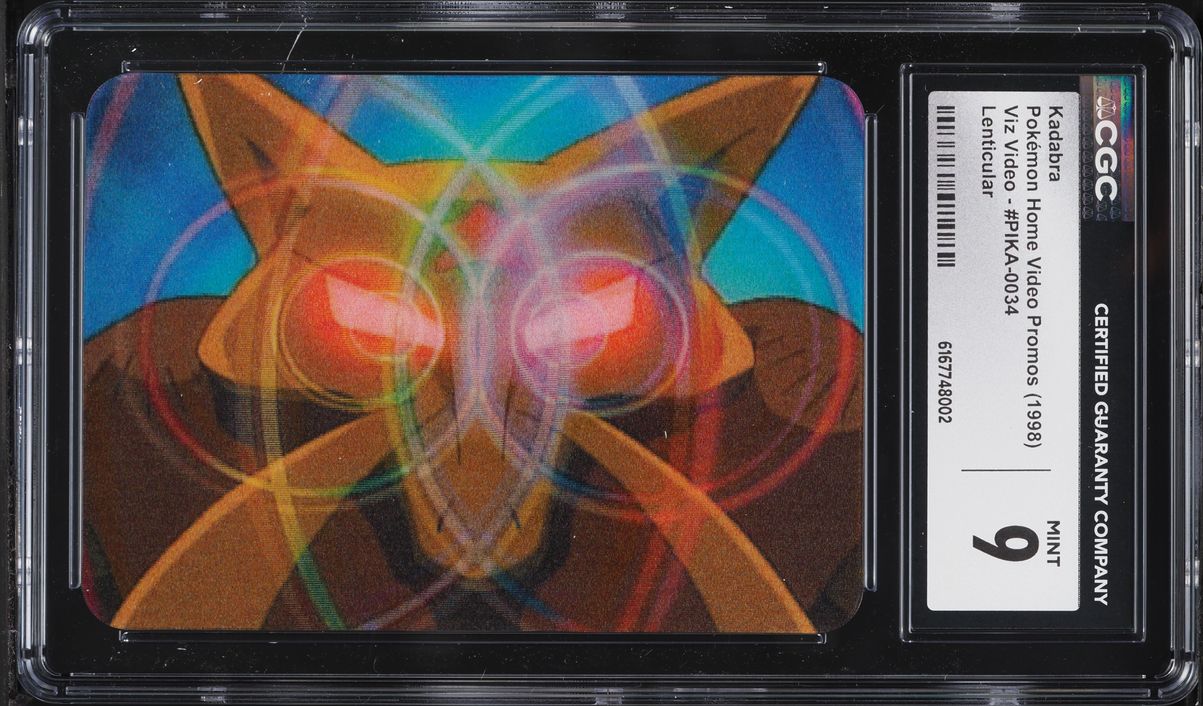 1998 Pokemon Video Home Video Promos Viz Lenticular Kadabra #PIKA-0034 CGC 9 MINT