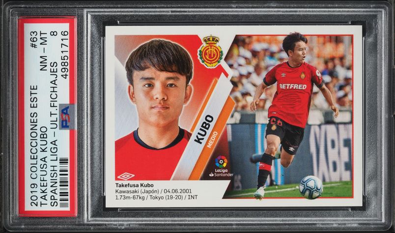 その他 2019 Takefusa Kubo Colecciones Este RC 2019 Panini Colecciones Este La Liga Takefusa Kubo ROOKIE #63 PSA