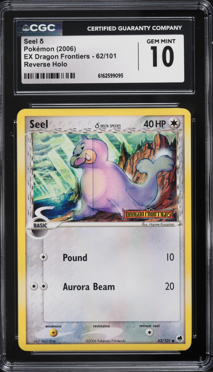 2006 Pokemon EX Dragon Frontiers Reverse Holo Seel #62 CGC 10 GEM MINT