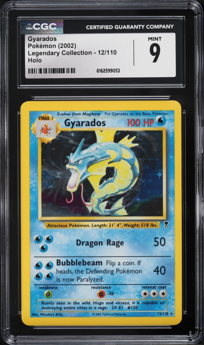 2002 Pokemon Legendary Collection Holo Gyarados #12 CGC 9 MINT