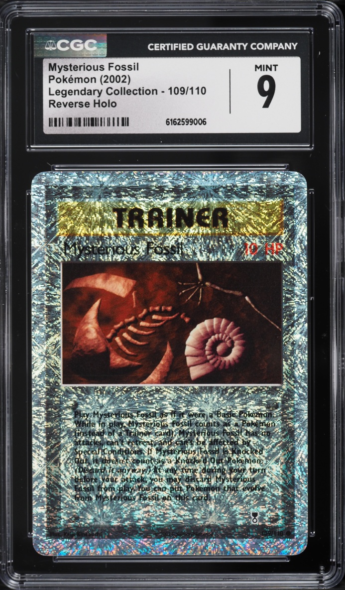2002 Pokemon Legendary Collection Reverse Holo Mysterious Fossil #109 CGC 9 MINT