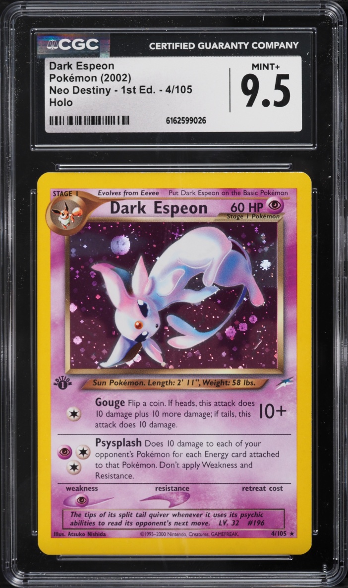 2002 Pokemon Neo Destiny 1st Edition Holo Dark Espeon #4 CGC 9.5 MINT+