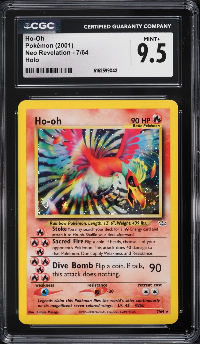 2001 Pokemon Neo Revelation Holo Ho-Oh #7 CGC 9.5 MINT+