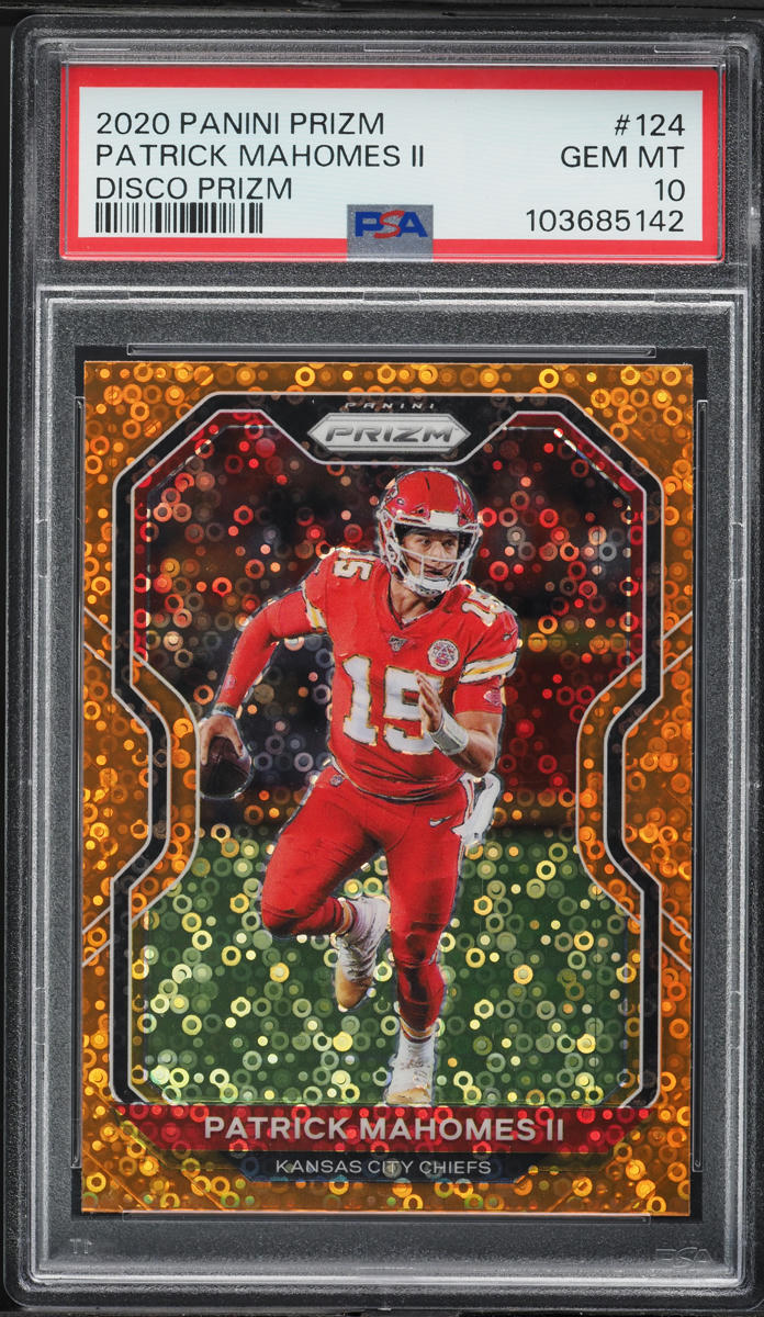 2020 Panini Prizm Disco Patrick Mahomes II #124 PSA 10 GEM MINT