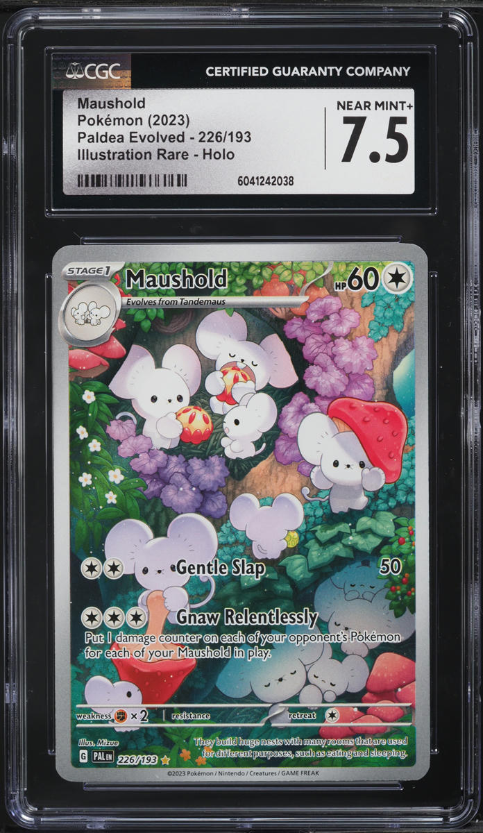 2023 Pokemon Scarlet & Violet Paldea Evolved AR Maushold #226 CGC 7.5 NRMT+