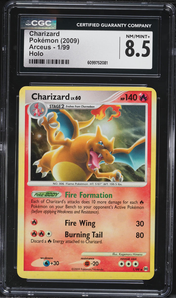 2009 Pokemon Platinum Arceus Holo Charizard #1 CGC 8.5 NM-MT+