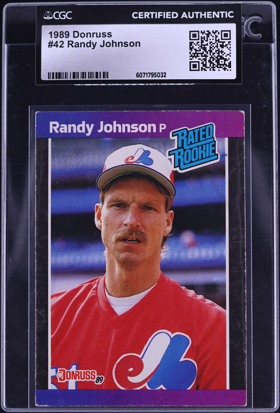 1989 Donruss Randy Johnson ROOKIE #42 CGC AUTH
