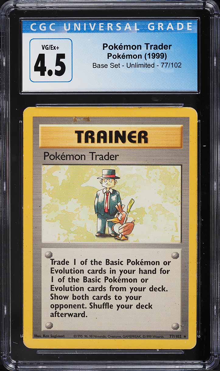 1999 Pokemon Base Set Pokemon Trader #77 CGC 4.5 VGEX+
