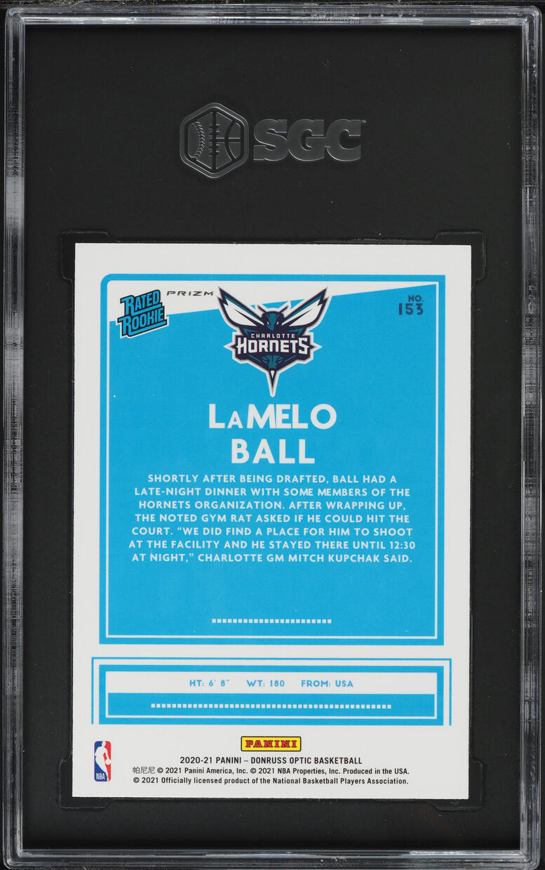 2020 Donruss Optic Target Box Set LaMelo Ball ROOKIE #153 SGC 9 MINT