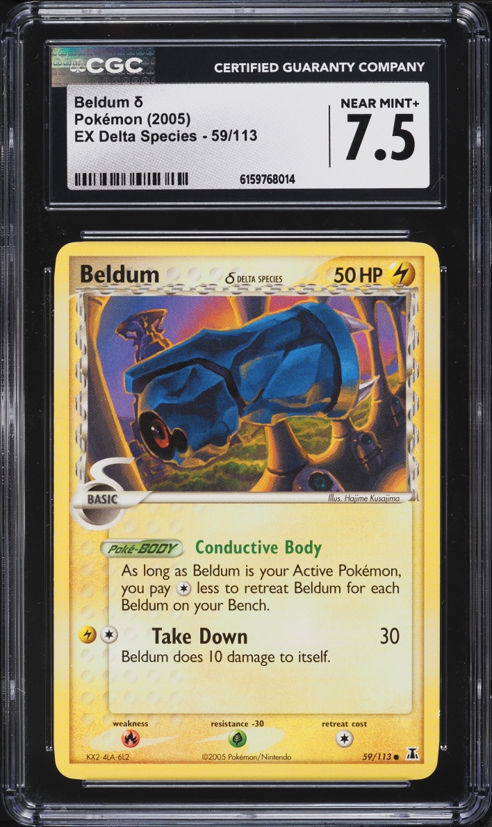 2005 Pokemon EX Delta Species Beldum #59 CGC 7.5 NRMT+
