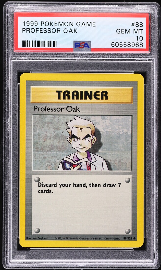 1999 Pokemon Base Set Professor Oak #88 PSA 10 GEM MINT
