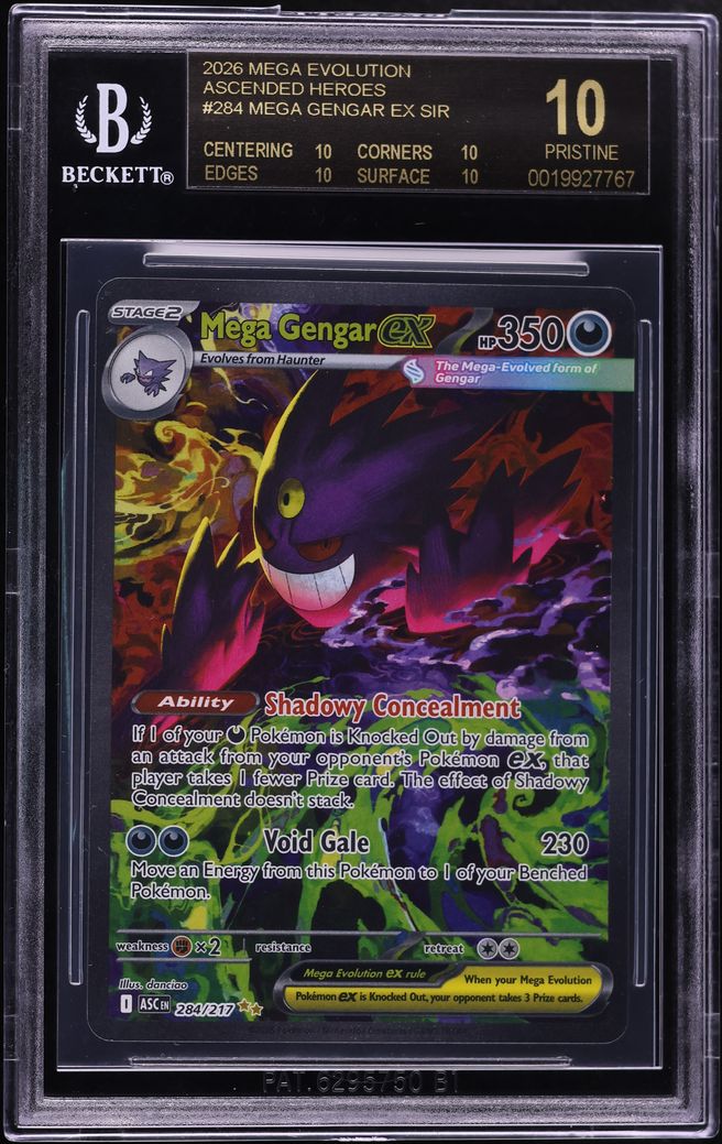 2026 Pokemon Mega Evolution Ascended Heroes SIR Mega Gengar ex #284 BGS 10 BLACK LABEL