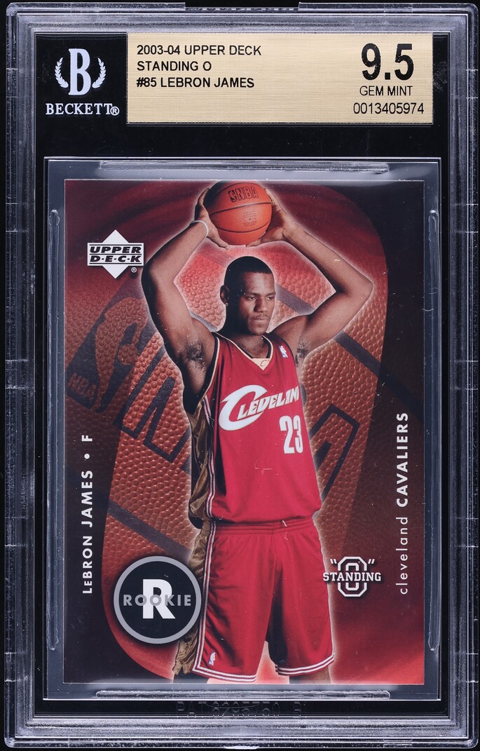 2003 Upper Deck Standing O Embossed LeBron James ROOKIE #85 BGS