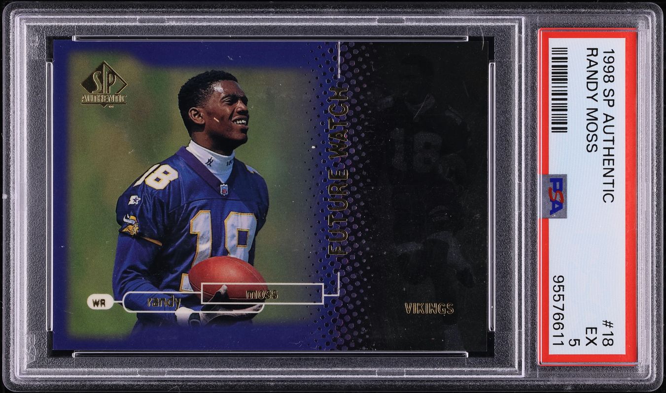1998 SP Authentic Randy Moss ROOKIE /2000 #18 PSA 5 EX