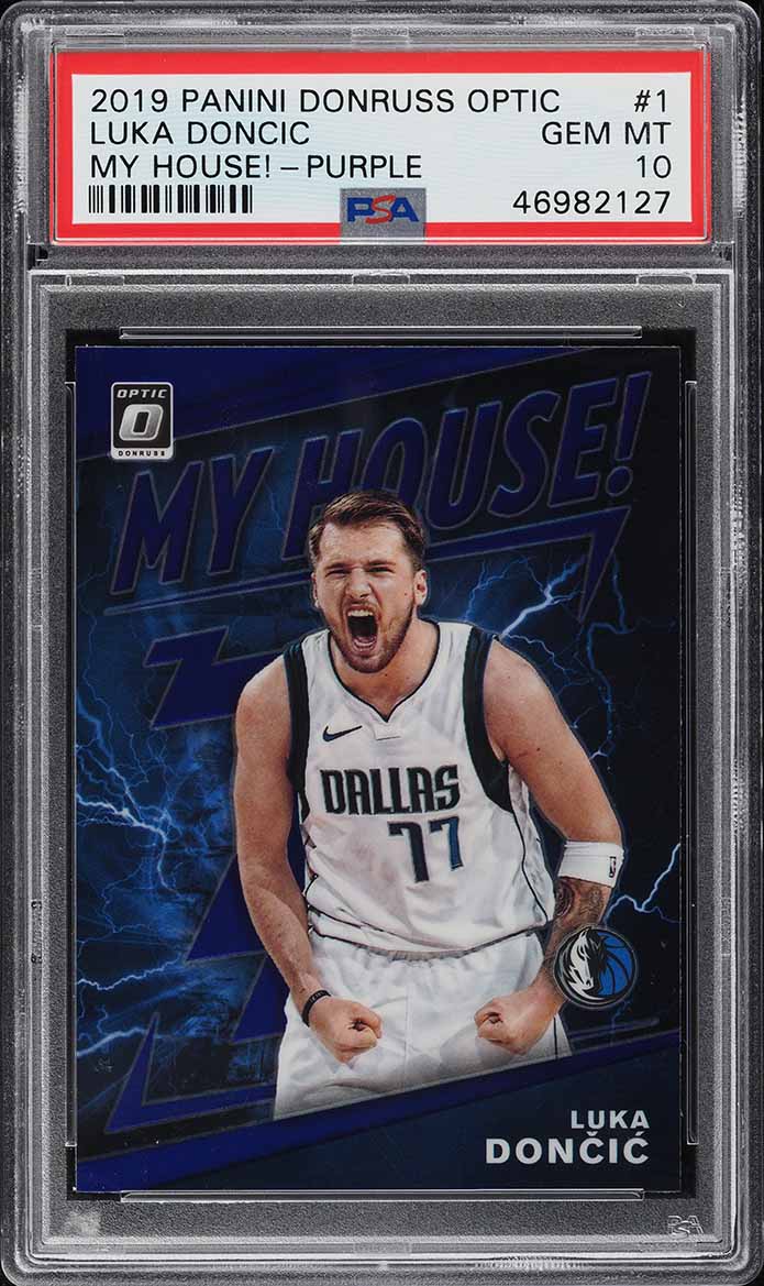 2019 Donruss Optic My House! Purple Luka Doncic #1 PSA 10 GEM MINT