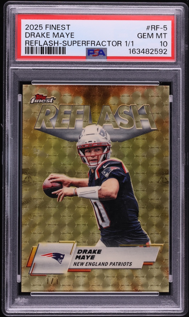 2025 Finest Reflash Superfractor Drake Maye #RF-5 PSA 10 GEM MINT