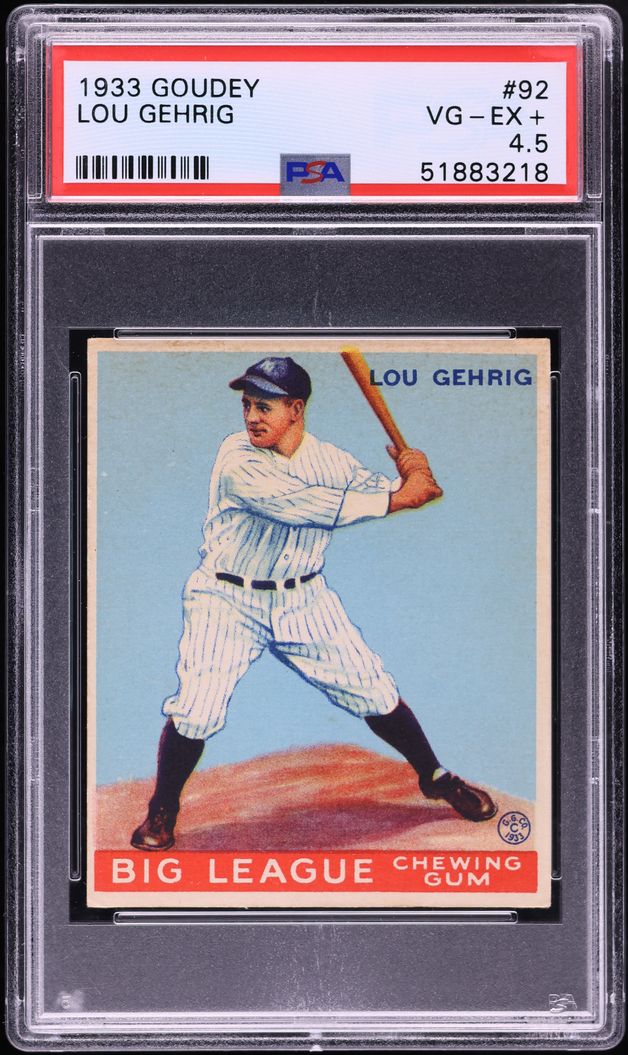1933 Goudey Lou Gehrig #92 PSA 4.5 VGEX+