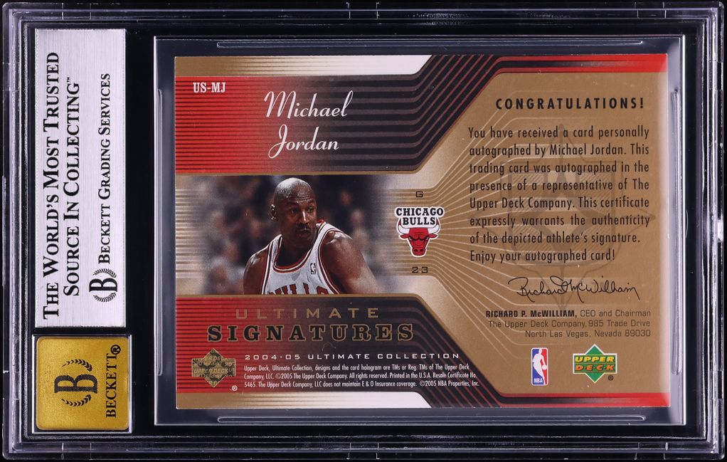 2004 Ultimate Collection Signatures Michael Jordan AUTO #US-MJ BGS 8.5 NM-MT+