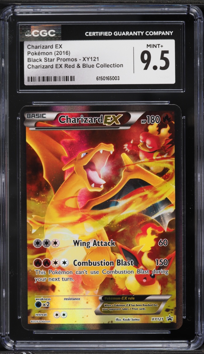 2016 Pokemon XY Promo Red & Blue Collection Full Art Charizard EX #XY121 CGC 9.5 MINT+