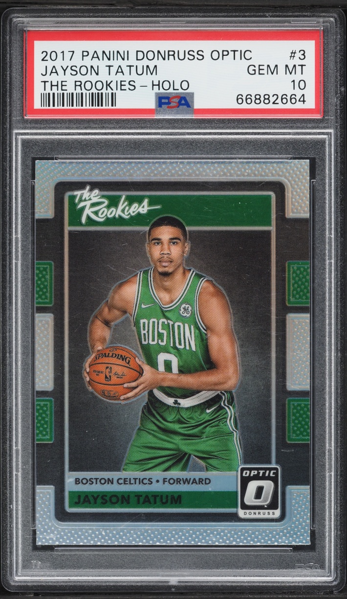 2017 Donruss Optic The Rookies Holo Jayson Tatum ROOKIE #3 PSA 10 GEM MINT
