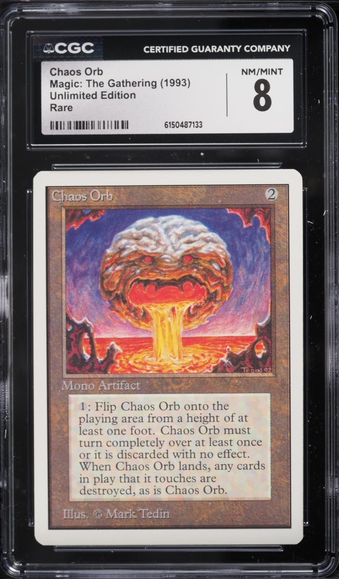 1993 Magic The Gathering MTG Unlimited Chaos Orb CGC 8 NM-MT
