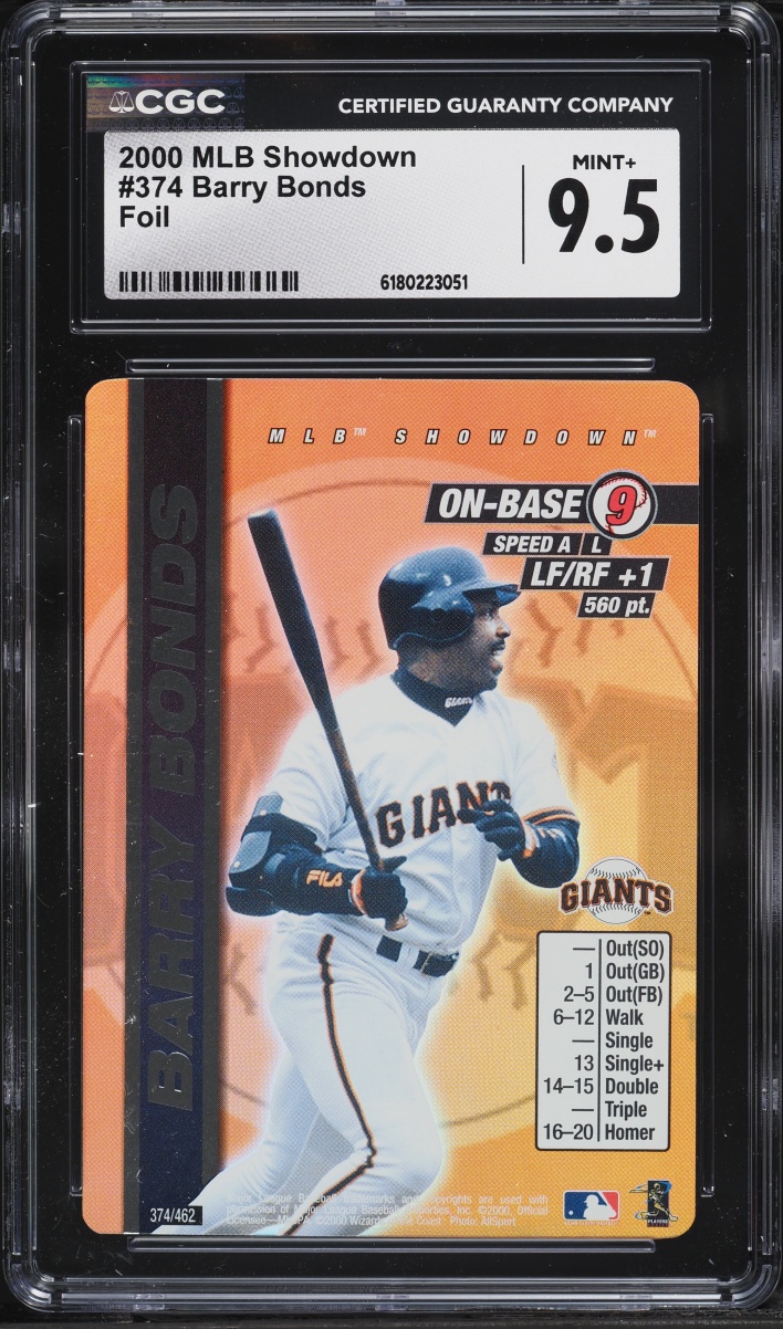 2000 MLB Showdown Foil Barry Bonds #374 CGC 9.5 MINT+