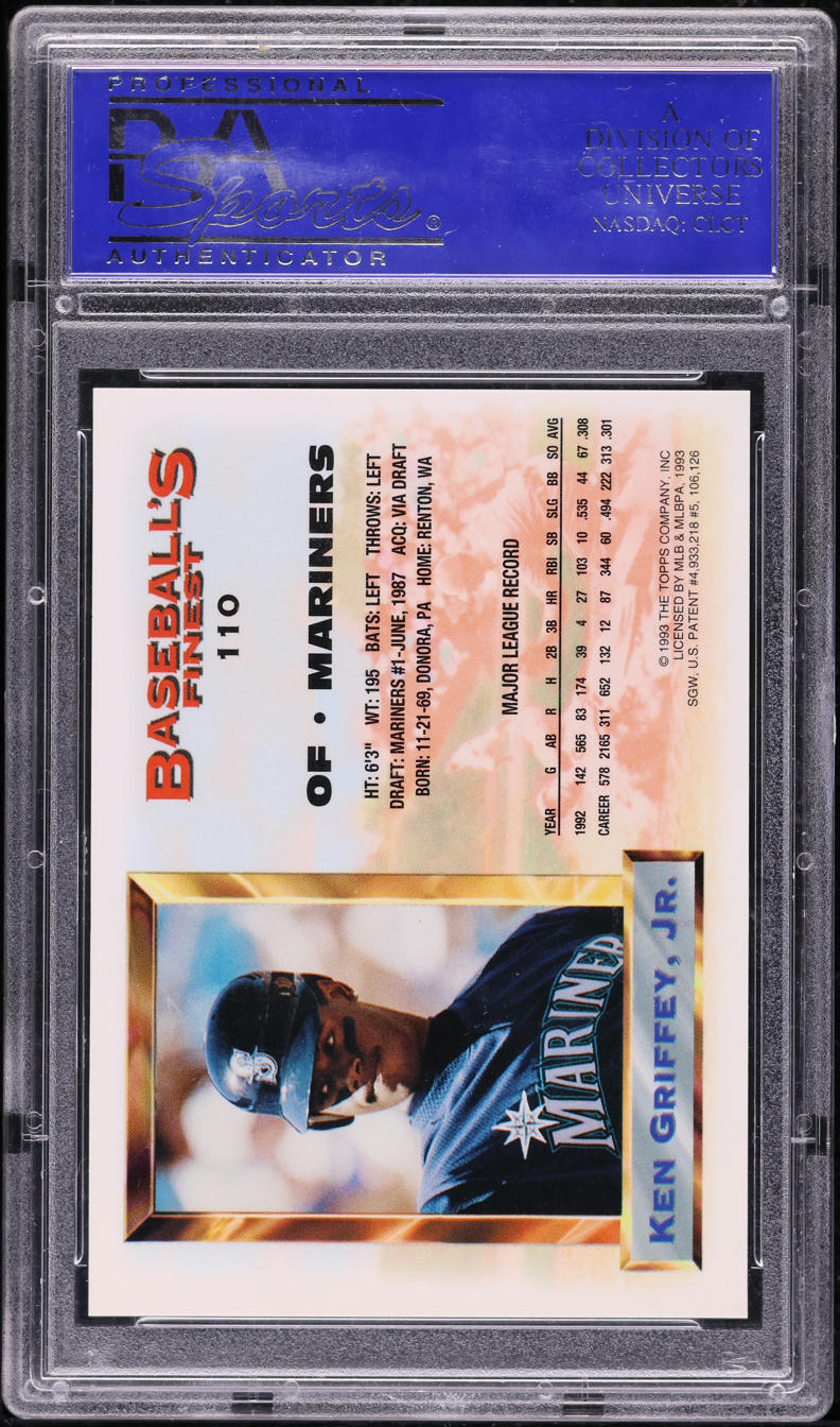 1993 Finest Refractor Ken Griffey Jr. #110 PSA 10 GEM MINT