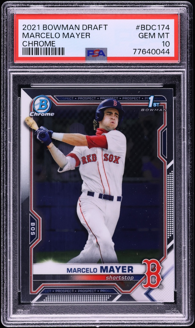 2021 Bowman Chrome Draft Marcelo Mayer PROSPECT #BDC-174 PSA 10 GEM MINT