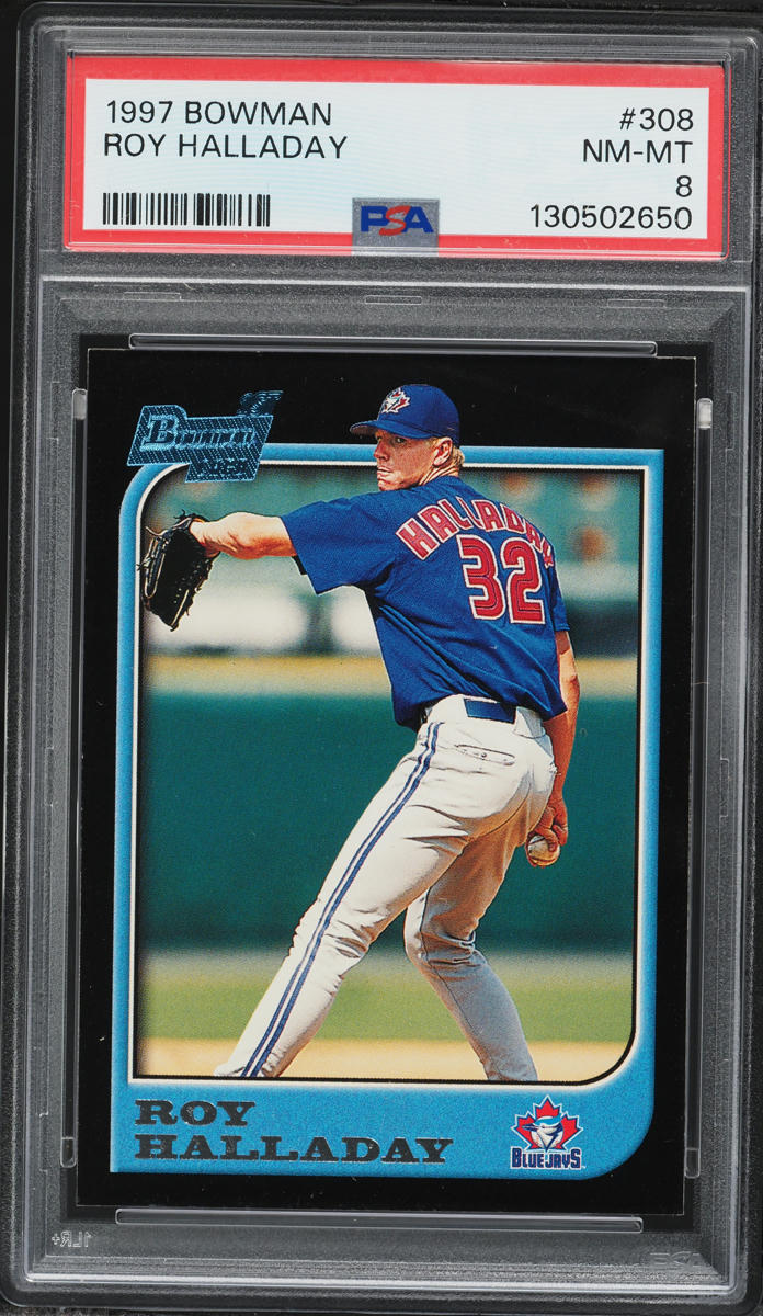 1997 Bowman Roy Halladay ROOKIE #308 PSA 8 NM-MT