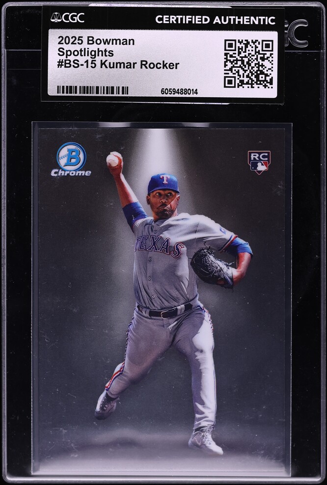 2025 Bowman Chrome Spotlights Kumar Rocker ROOKIE #BS-15 CGC AUTH on ...
