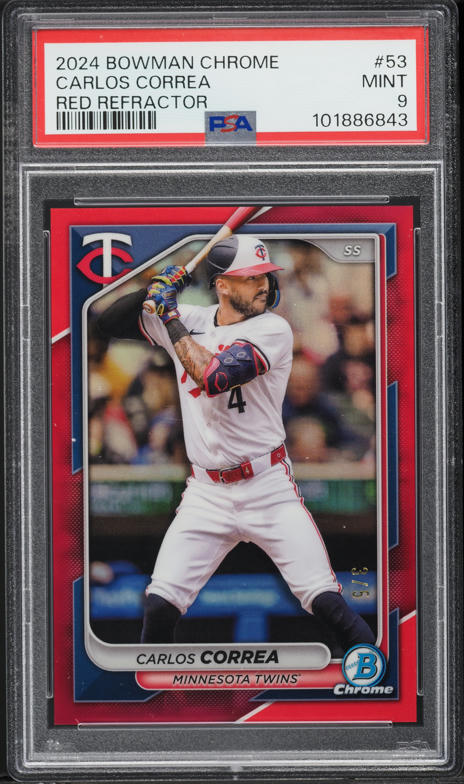 2015 Bowman Chrome Refractor Carlos Correa ROOKIE /499 #BCP41 BGS