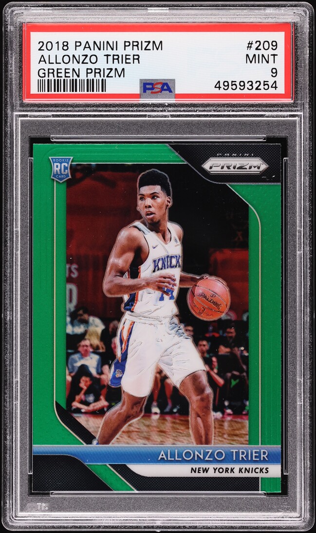 2018 Panini Prizm Green Allonzo Trier ROOKIE #209 PSA 9 MINT