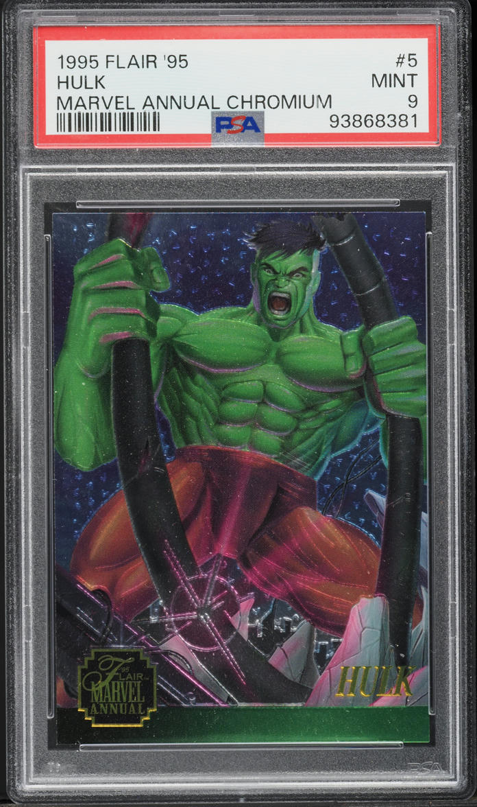 1995 Flair '95 Marvel Annual Chromium Hulk #5 PSA 9 MINT