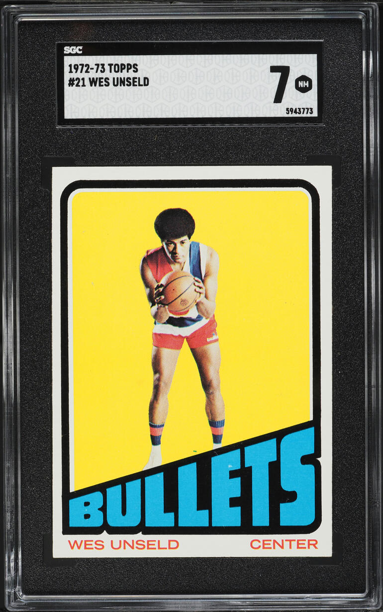 1972 Topps Basketball Wes Unseld #21 SGC 7 NRMT