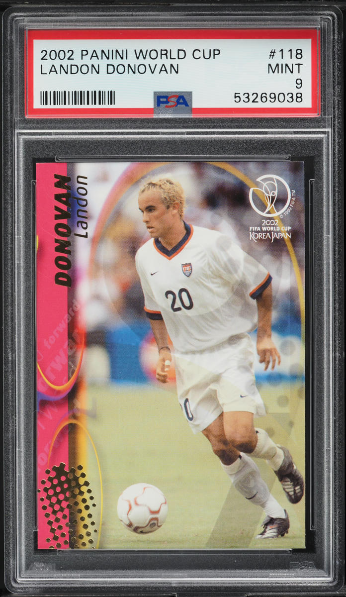2002 Panini World Cup Korea Japan Landon Donovan ROOKIE #118 PSA 9 MINT
