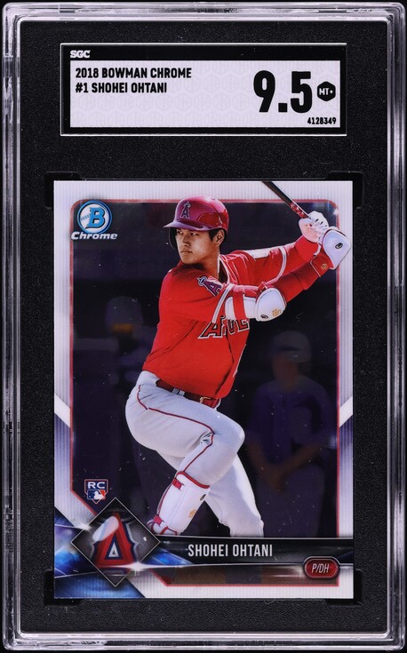 2018 Bowman Chrome Shohei Ohtani ROOKIE #1 SGC 8.5 NM-MT+ on