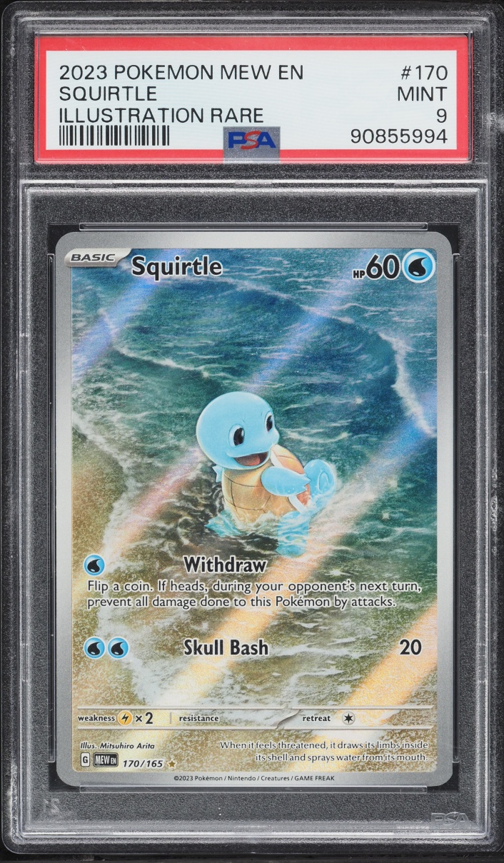 2023 Pokemon Scarlet & Violet 151 IR Squirtle #170 PSA 9 MINT